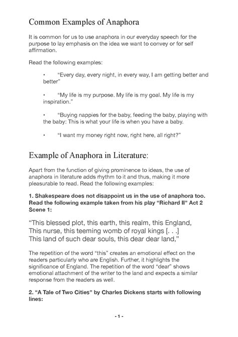 Image result for Anaphora Examples