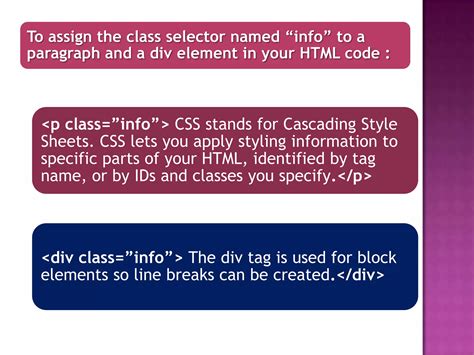 Image result for Info Class CSS