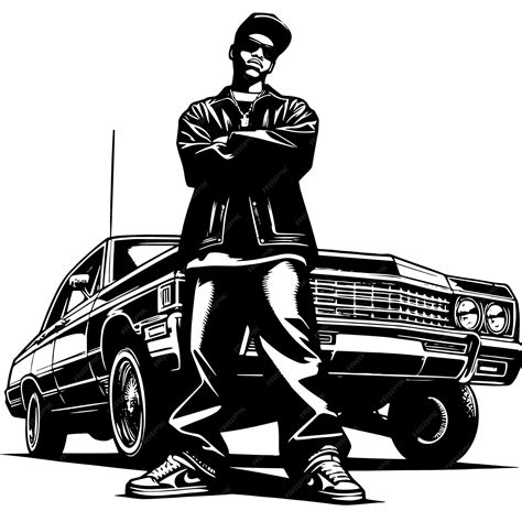 Toradh íomhá ar Rapper Posing with Lean