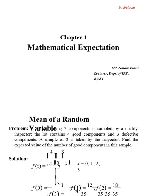 Toradh íomhá ar Math Expectation Probability