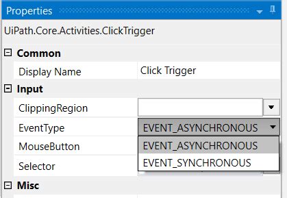 Synchronous and Asynchronous Event に対する画像結果