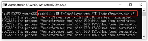 Toradh íomhá ar Windows Kill Task Command