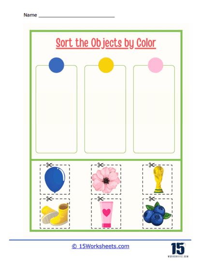 Image result for Color Sorting Worksheet