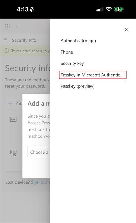 Image result for Microsoft Authenticator iOS Password Options