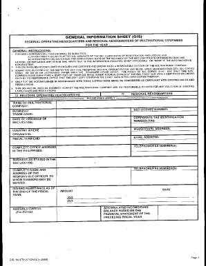 General Information Sheet Example に対する画像結果