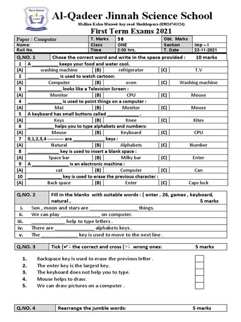 Image result for Class 1 Paper Computer