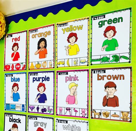 Toradh íomhá ar ASL Sign for Color