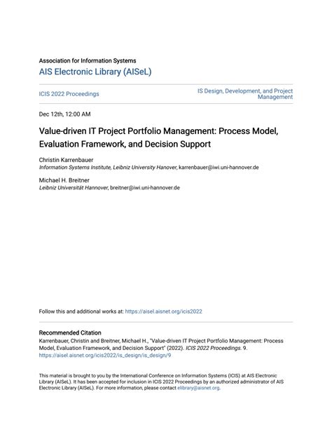 Toradh íomhá ar Portfolio Management Process Model