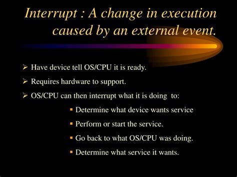 Interrupt Handling に対する画像結果