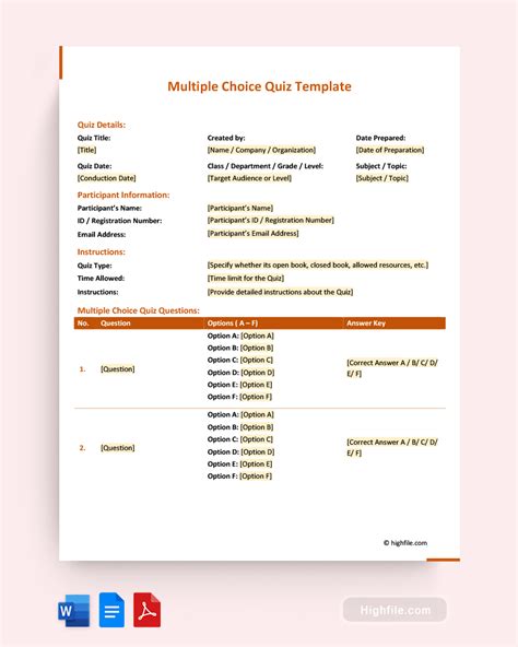 Bildergebnis für Excel Multiple Choice Test Template