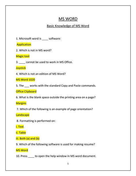 Image result for MS Word Basic Knowledge