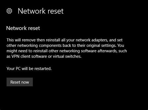 Résultat d’images pour Windows 1.0 Reset Network Connection