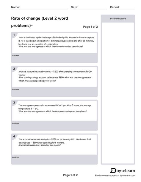 Image result for Rate of Change Word Problems