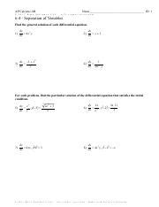 Afbeeldingsresultaten voor Separation of Variables Worksheet.pdf