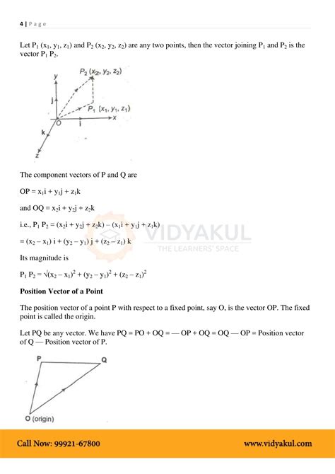 Toradh íomhá ar Vector Algebra Class 12 Worksheet
