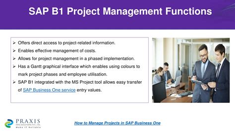 SAP B1 Project Module に対する画像結果