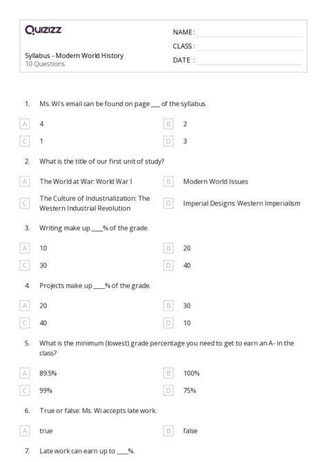 Image result for 9th Grade History Worksheets