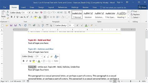 Word Formatting Text-साठीचा प्रतिमा निकाल