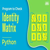 Python Identity Matrix に対する画像結果