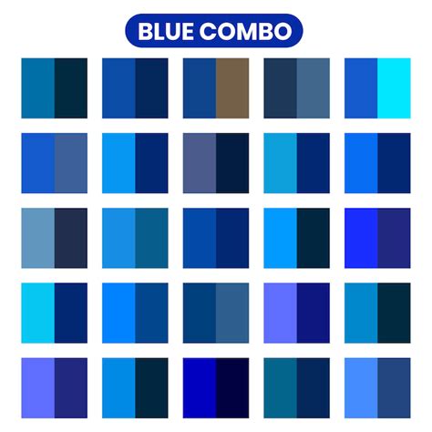 Premium Vector | Vector blue color combinations