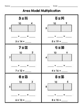 Afbeeldingsresultaten voor 2-Digit Multiplication Area Model