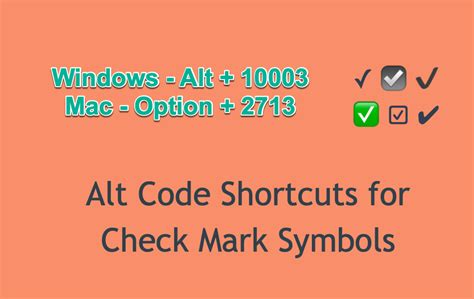 Image result for Check Mark in Alt Code