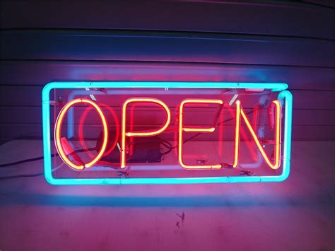 Image result for Real Neon Open Sign