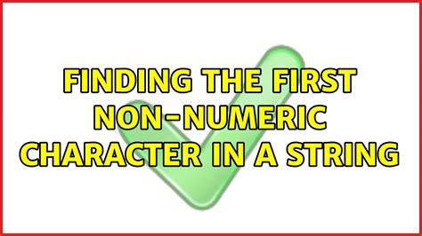 Image result for Non Numeric Character