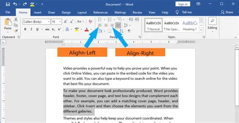 Image result for Types of Alignment in Word