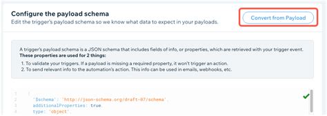 Toradh íomhá ar JSON Payload Sample Schema
