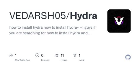 GitHub - VEDARSH05/Hydra: how to install hydra how to install hydra- Hi ...
