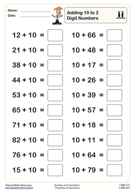 Image result for Double-Digit Addition Number Line Worksheet 10s