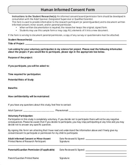 Afbeeldingsresultaten voor Informed Consent Form Sample PDF