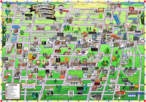 Image result for Downtown Springfield IL Map