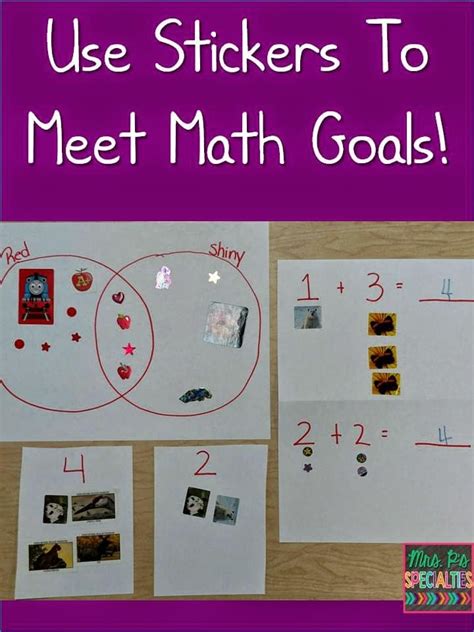 Using Stickers to Teach Math! · Mrs. P's Specialties