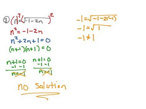 Toradh íomhá ar Solving Square Root Equations
