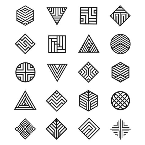 Premium Vector | Set of geometry shape icon