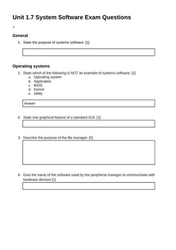 Toradh íomhá ar Computer Science GCSE Style Questions and Answers