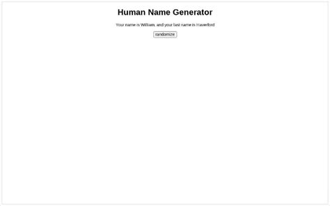 Image result for Random Human Name Generator