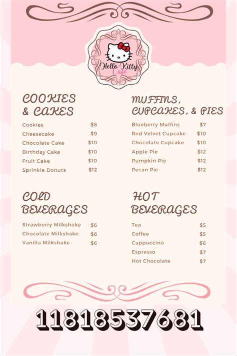 Toradh íomhá ar Bloxburg Cafe Menu