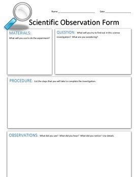 Image result for Science Observation Form