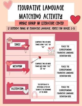 Image result for Figurative Language Matching Worksheet