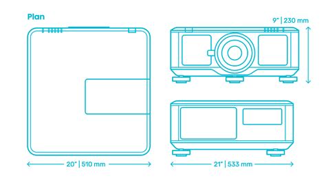 Toradh íomhá ar Projector Side View Drawing