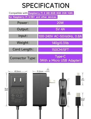 Toradh íomhá ar Raspberry Pi Power Source