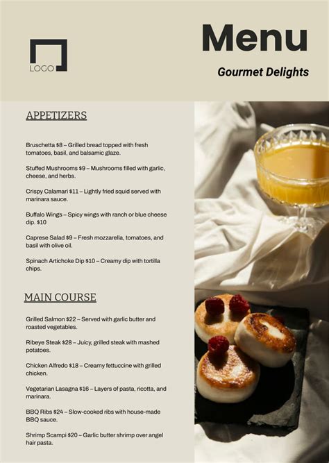 Image result for Blank Editable Menu Templates Free