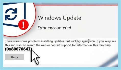 Image result for Windows Update Error Code 0X80070643