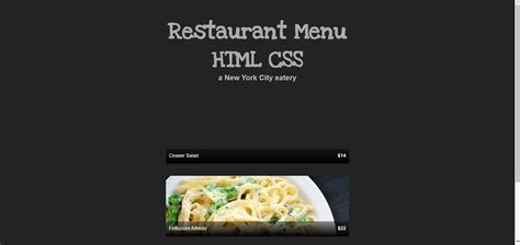HTML Code for Restaurant in Menu with Images に対する画像結果