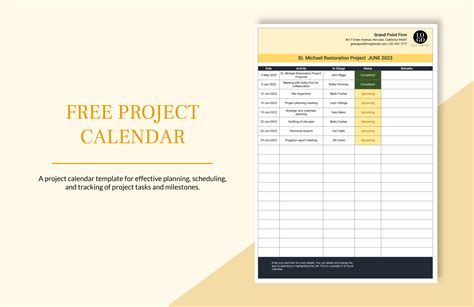 Image result for Project Management Calendar Excel Simple