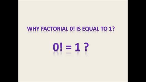 Image result for Why Is 0 Factorial 1