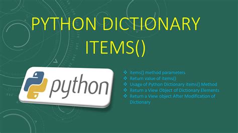 Dictionary Items Python に対する画像結果